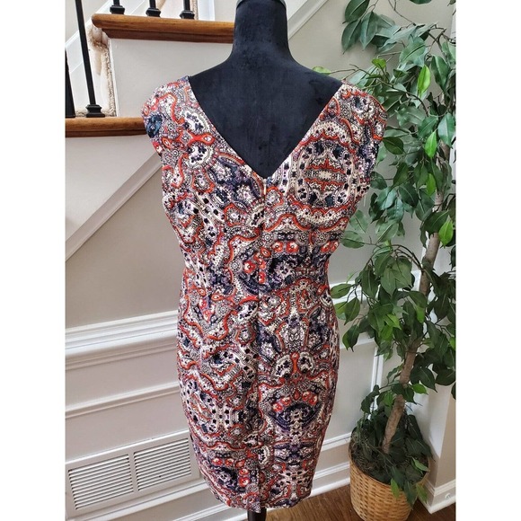 The Limited Women Multicolor Polyester Boat Neck Sleeveless Knee Length Dress 14 - Picture 6 of 12